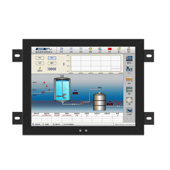 15 17 Inch Display LCD Screen Monitor of Tablet VGA DVI USB Resistance Touch Screen Embedded Installation Wall Mounting 12