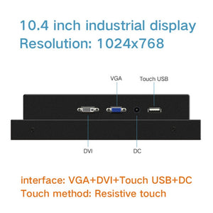 15 17 Inch Display LCD Screen Monitor of Tablet VGA DVI USB Resistance Touch Screen Embedded Installation Wall Mounting 12"  10"