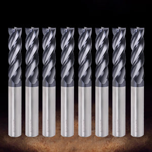 ZGT Cutting HRC50 4 Flute Endmill 4mm 5mm 6mm 8mm Cnc Tools Metal Cutter Alloy Carbide Tungsten Steel Milling Cutter End Mill