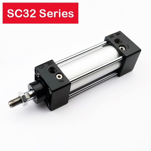 Free shipping SC32 Series pnuematic cylinder Bore 32mm Stroke 25-1000 double acting aluminum air cylinder pneumatic SC cylinder