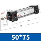 Standard Air Cylinders 50/63mmBore Double Acting Pneumatic Cylinder SC 50/75/100/125/150/175/200/250/300mm Stroke Hot Sale