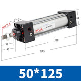 Standard Air Cylinders 50/63mmBore Double Acting Pneumatic Cylinder SC 50/75/100/125/150/175/200/250/300mm Stroke Hot Sale