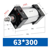 Standard Air Cylinders 50/63mmBore Double Acting Pneumatic Cylinder SC 50/75/100/125/150/175/200/250/300mm Stroke Hot Sale